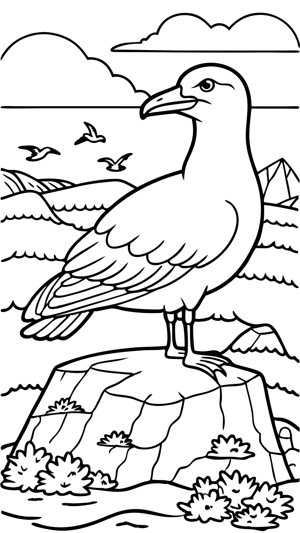 coloring pages of seagulls